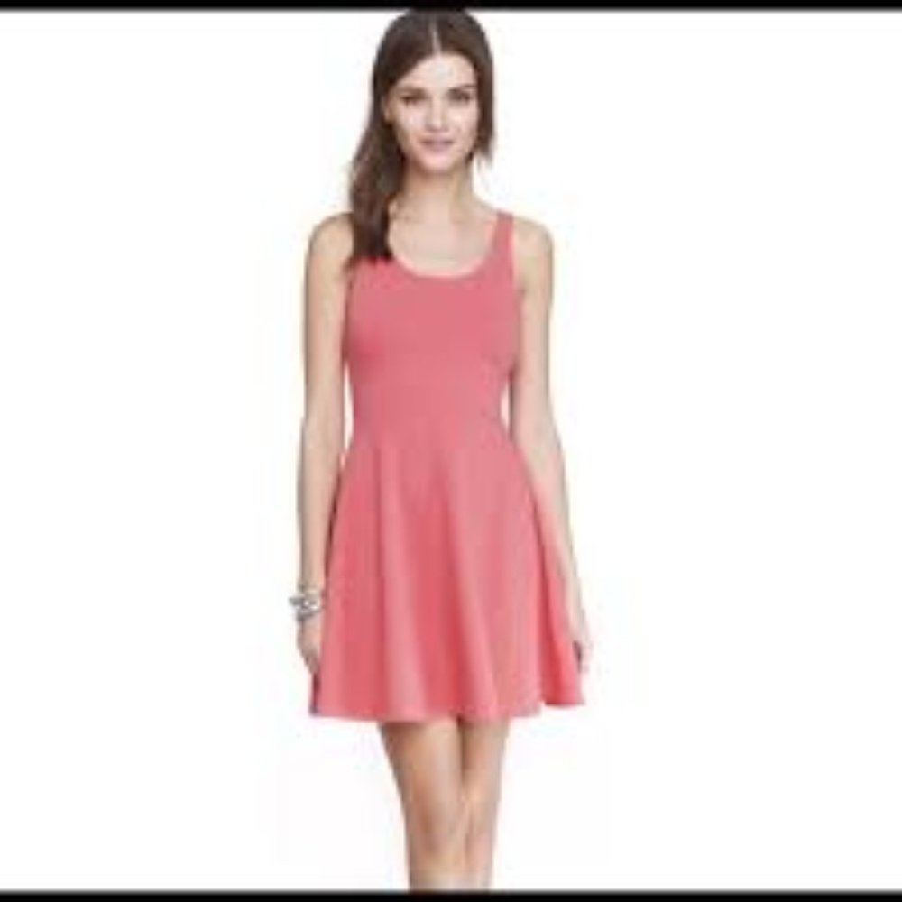 Express Coral Skater Dress
